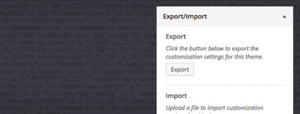 customizer-import-export